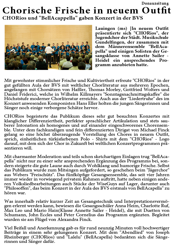 2010 - mit bellacapella-presse